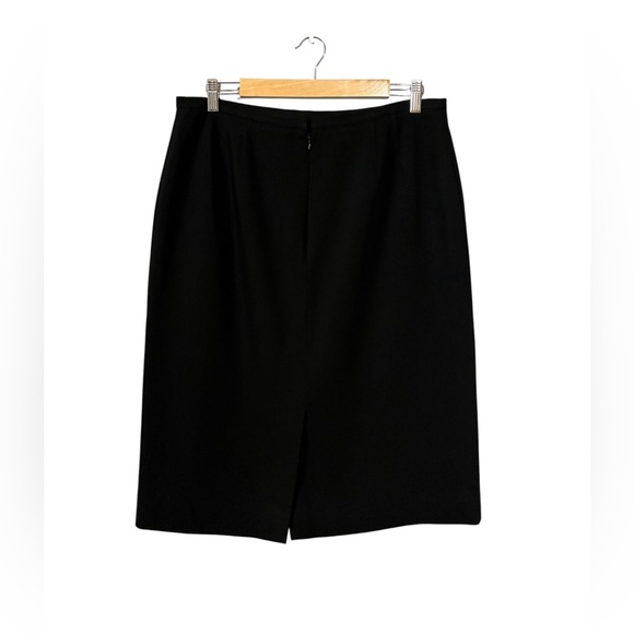 Anne Klein, Black Pencil Skirt, Size 14, Classic Office Business Skirt - Picture 7 of 10